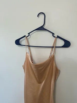 Anthropologie Flat White Champagne Slip Dress- Size Small thumbnail 4