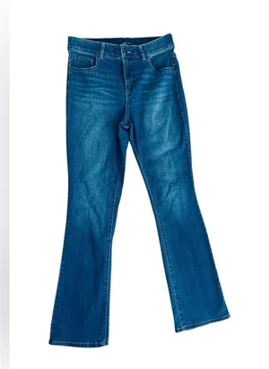 Jones New York Blue Flare Wide Leg Denim thumbnail 1
