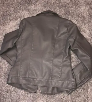Gray Leather Jacket Size XS thumbnail 3