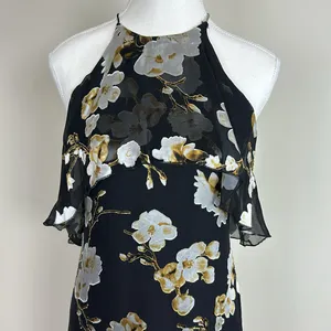 Alice + Olivia Silk Floral Asymmetrical Maxi‎ Dress Size 2 thumbnail 6