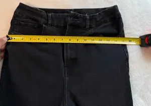 Express women’s Black Dark Wash skinny Ultra Hyper Stretch size M thumbnail 6