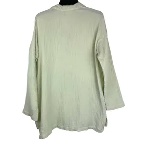 J. Jill Pure Jill Gauzey Orangic Cotton Tunic Top Sz Medium Boho Lagenlook thumbnail 2