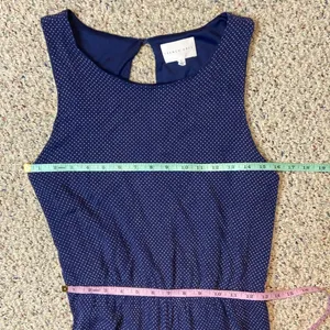 French Grey Jumpsuit Reagan Woven Polka Dot Cropped Sleeveless Size Large thumbnail 10