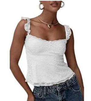 Amazon White Lace Top thumbnail 1
