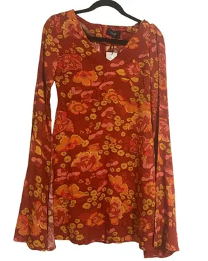 NWT Cider Retro Blossom Floral Mini Dress Small thumbnail 3