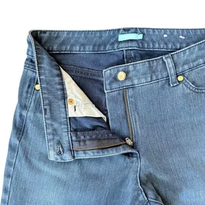 J. McLaughlin medium wash stretchy button zip five pocket skinny jeans size 4 thumbnail 4