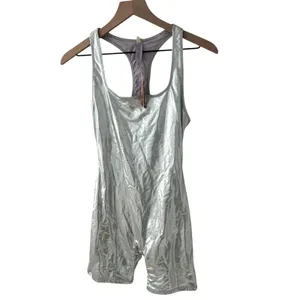 Skims Women Nickel Metallic Swim Cycle Suit NWT Size S ( Sold Out) thumbnail 7