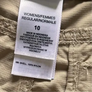 North Face khaki nylon tan drawstring shorts size 10 gorpcore granola thumbnail 4
