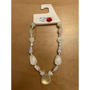 New women’s a new day statement necklace White Satiny Gold marble Look thumbnail 4