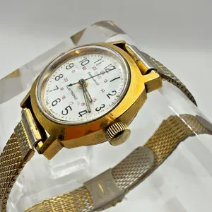 Caravelle Electronic Ladies Wristwatch Gold Tone Mesh Band For Parts thumbnail 4