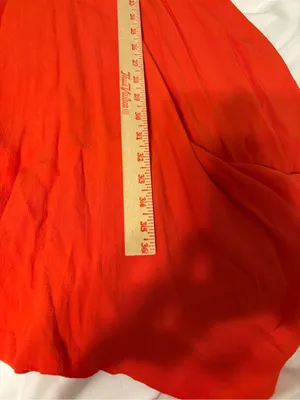 Maeve Anthropologie Large Colorblock Pleated Dress Red White Gray Sleeveless thumbnail 5