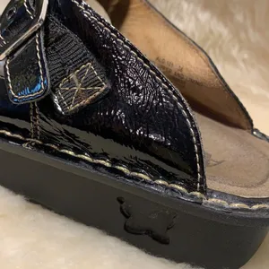 Alegria black patent leather slip on shoes 36 thumbnail 4