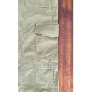 Free Assembly Womens Sage Green‎ Wide Leg Cargo Pants Contrast Stitch Small thumbnail 4