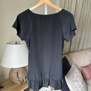 Gap Womens Black Short Sleeve Blouse Size M thumbnail 5