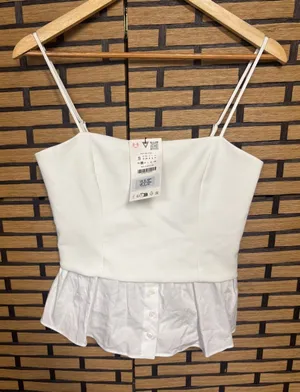 Zara white tank top size small thumbnail 1