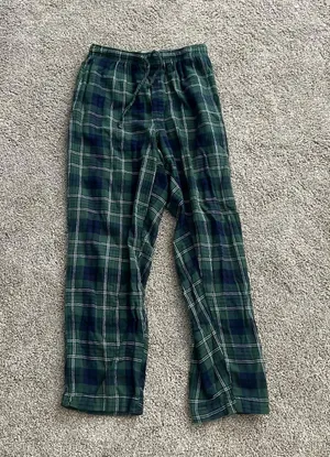Saddlebred Small PJ Pants Green and Blue Plaid thumbnail 1