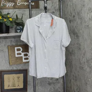 NWT State Of Day 2-Pc. Short-Sleeve Pajama Set 100180145MS Gray Heather XL thumbnail 3