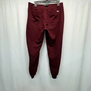 FIGS Scrub Pants Womens M Burgundy Technical Collection Cargo Nurse Jogger thumbnail 5