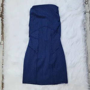 Urban Outfitters -764 Complex‎ High-Neck Open Back Mini Dress Navy Blue Small thumbnail 3