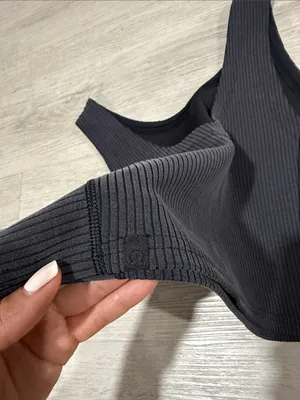 Lululemon Ribbed Softstreme Cropped Tank Top washed Black 6 thumbnail 6