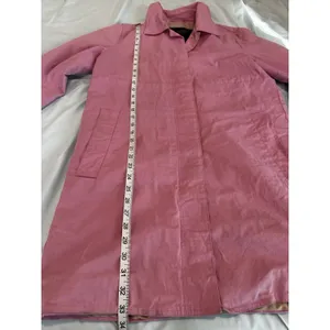 Coach Bubble Gum Pink Sz: L Single Breast Button Trench Coat. Lined w/ Logo thumbnail 4