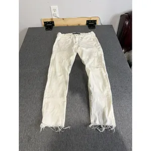 Veronica Beard Women's Brooke 8.5" Skinny Fray Raw Hem White Denim Jeans Sz 27 thumbnail 2