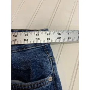 Pull & Bear High Waist Tapered Jeans US 30 Blue Vintage Wash Denim‎ Fall Autumn thumbnail 8