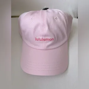 NWT Lululemon Unisex Classic Ball Cap Wordmark Strawberry Milkshake Sakura Pink thumbnail 5