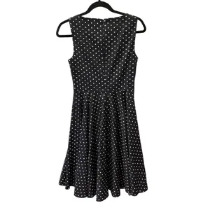 Grace Karin Polka Dot Dress Sleeveless Black White Fit and Flare Pin Up 60s Sz M thumbnail 7