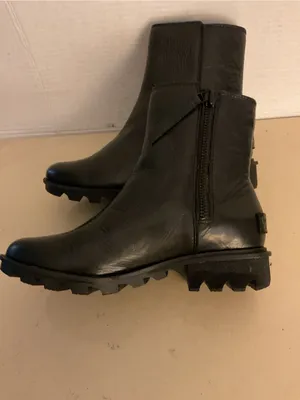 Sorel women Black Leather Chelsea Heeled waterproof Boots US 6 thumbnail 5