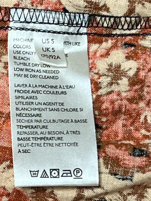 Free People Pattern Play Orange Floral Linen Blend Babydoll Mini Dress S thumbnail 4