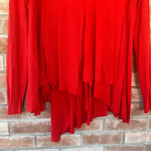 Free People Uptown Turtleneck Cutout Tunic Asymmetrical Shirt Ribbed Medium thumbnail 4