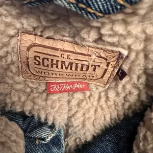 C.E. Schmidt Workwear Jacket womens large Blue Denim Insulated Coat thumbnail 4