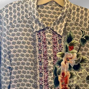 Crash & Burn Embroidered Blouse Yellow Size M thumbnail 3