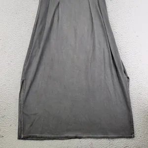 HOLDING HORSES Anthro Gray Tencel Cotton Maxi‎ Dress Short Sleeve Side Slits XS thumbnail 4