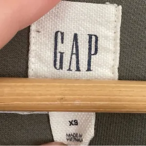 GAP Olive Green Henley Quarter-Zip Hoodie thumbnail 4