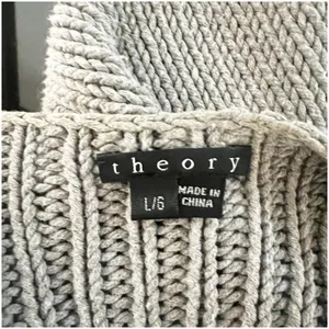 Theory Women’s Draped Knit Vest Size Large Gray Minimalist Quiet Luxury thumbnail 9