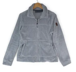 Free Country Jacket Womens S Gray Faux‎ Fur Full Zip Soft Plush Fleece Cozycore thumbnail 1