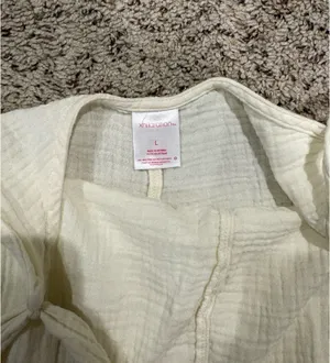 Yellow Linen Romper Size L thumbnail 3