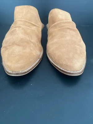 Musse &Cloud Pointed Toe Heeled Suede Mules Tan Size 7 thumbnail 2
