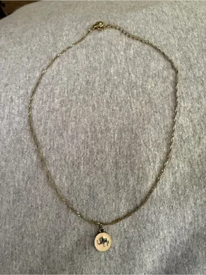 Gold Charm Elephant Disc Necklace - Women Jewelry thumbnail 1