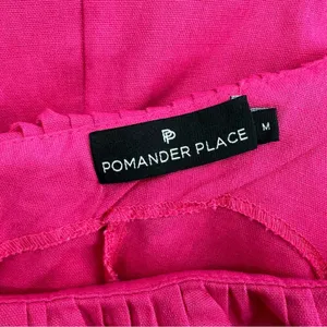 Tuckernuck Pomander Place‎ Florencia Ruffle Shoulder Linen Blend Dress Sz Medium thumbnail 2