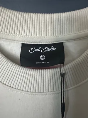 Bad Birdie Cream Cropped Crew Sweatshirt thumbnail 2
