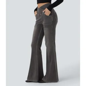 ✨Halara Flex™ High Waisted Crossover Pocket Washed Casual Flare Sz XL Jeans✨ thumbnail 3