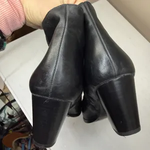 Frye Jennifer Black Leather Ankle Boots Sz 8 Western Americana Country thumbnail 8