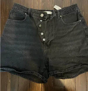 Black ZARA Denim Shorts thumbnail 1
