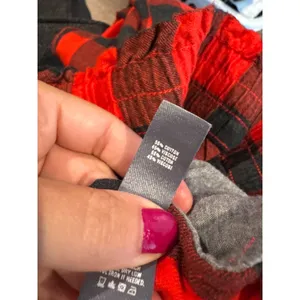 Aerie buffalo plaid flannel pajama jogger pants thumbnail 3
