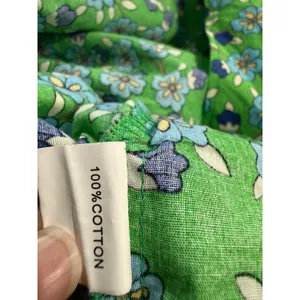Hello Molly Green Floral One‎ Shoulder Cotton Sarong Mini Dress US 4 S 334 thumbnail 4