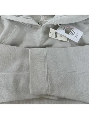 Daily Practice Sparkle Pullover Hooded Sweater Anthropologie Off White NWT XL thumbnail 7
