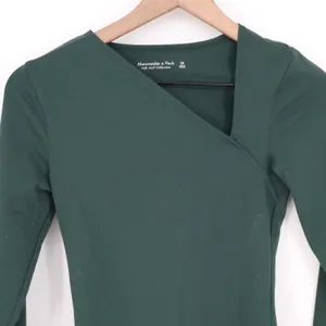 Abercrombie & Fitch Bodysuit Womens XS Emerald Green Stretch Casual Long Sleeve thumbnail 4